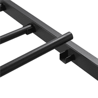 EasyFashion Jorge Full Metal Platform ágy orsó fejtámlával és lábtáblával, fekete