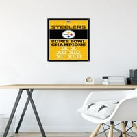 Pittsburgh Steelers-Bajnokok fali poszter Push csapokkal, 14.725 22.375