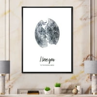 Designart 'Két szerelmese a romantikus hold alakban' Modern keretes vászon fali művészet nyomtatása