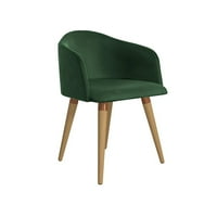 Manhattan Comfort Kari bársony Matelass Adapterek akcentussal szék zöld