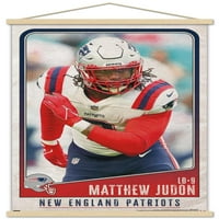 New England Patriots-Matthew Judon fali poszter mágneses kerettel, 22.375 34